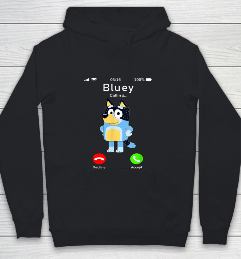 Dad Mom Kid Shirt Blueys Is Calling Funny Parents days Youth Hoodie