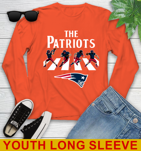 NFL Football New England Patriots The Beatles Rock Band Shirt Youth Long Sleeve 3