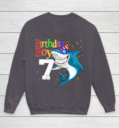 Kids 7th Birthday Boy Shark Shirts 7 Jaw Some Four Tees Boys 7 Years Old Youth Sweatshirt 5