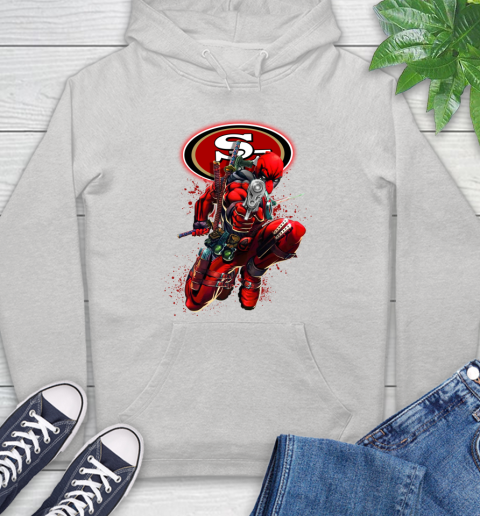 NFL Deadpool Marvel Comics Sports Football San Francisco 49ers Hoodie
