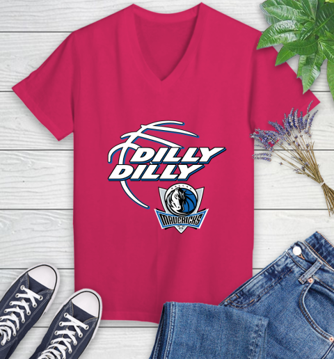 NBA Dallas Mavericks Dilly Dilly Basketball Sports Women's V-Neck T-Shirt 9