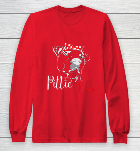 Dog Mom Shirt Pittie Mom T Shirt American Pitbull Shirt Dog Lover Long Sleeve T-Shirt 7