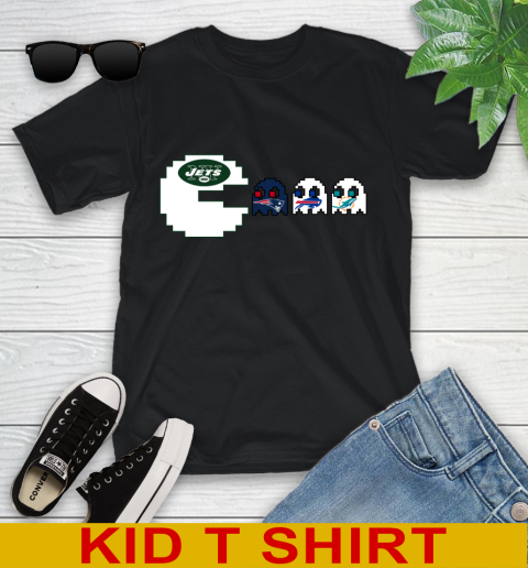 New York Jets NFL Football Pac Man Champion Youth T-Shirt 2