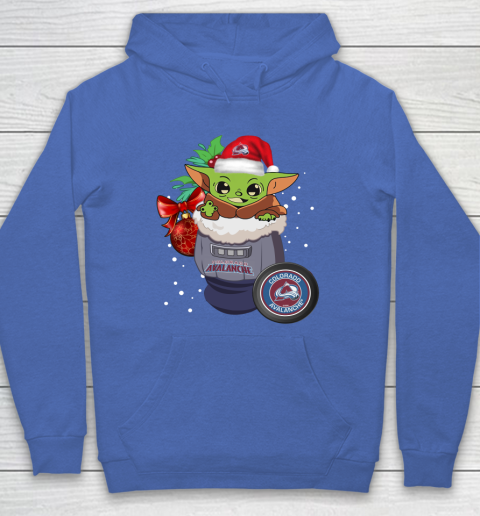 Colorado Avalanche Christmas Baby Yoda Star Wars Funny Happy NHL Hoodie 9