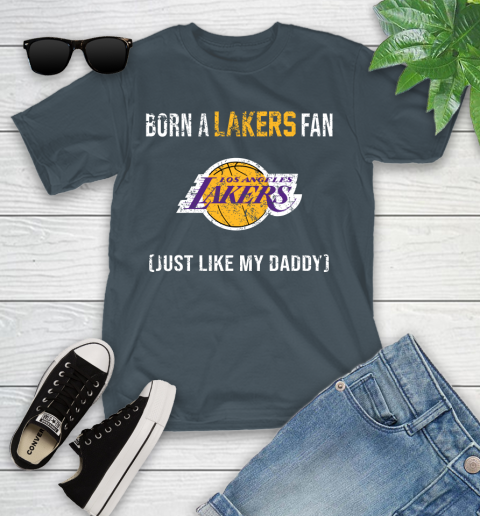 NBA Los Angeles Lakers Loyal Fan Just Like My Daddy Basketball Shirt Youth T-Shirt 9
