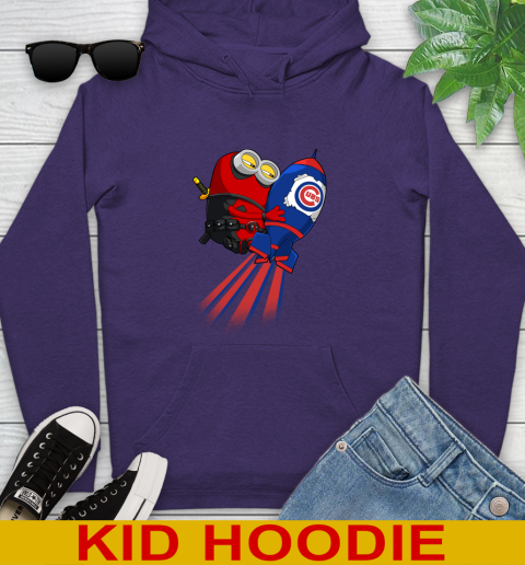 MLB Baseball Chicago Cubs Deadpool Minion Marvel Shirt Youth Hoodie 5
