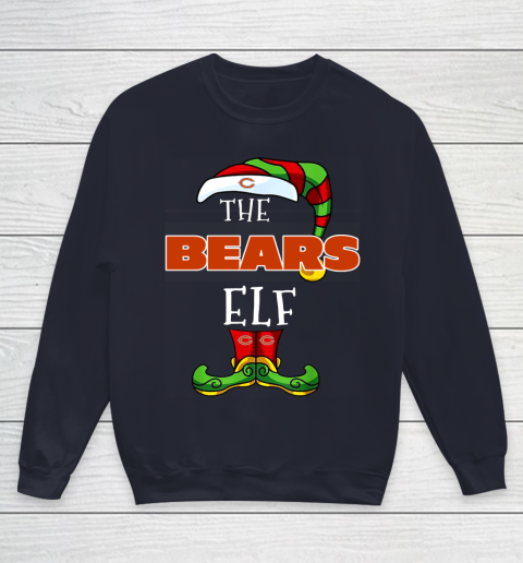 Chicago Bears Christmas ELF Funny NFL Youth Sweatshirt 2