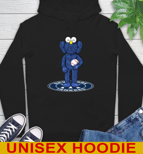 MLB Baseball New York Yankees Kaws Bff Blue Figure Shirt Hoodie 2