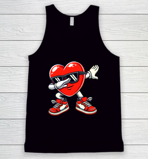 Dabbing Heart Funny Gifts Valentines Day Tank Top
