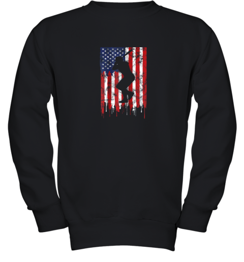 Vintage Patriotic American Flag Baseball Shirt USA Youth Sweatshirt