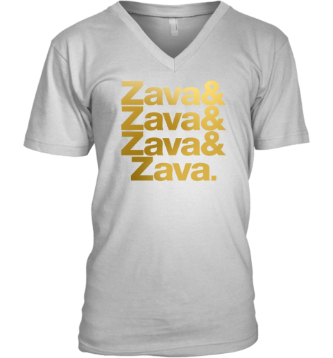 Zlatan Wearing Zava And Zava And Zava And Zava V-Neck T-Shirt - Topshirtpro