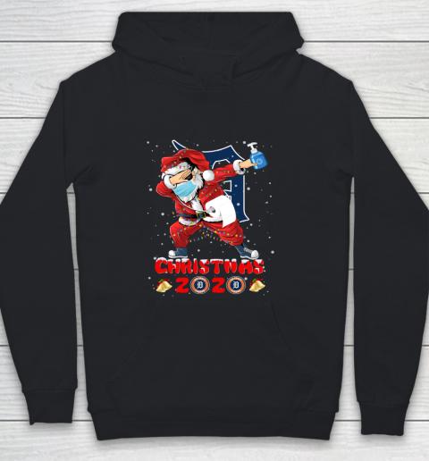 Detroit Tigers Funny Santa Claus Dabbing Christmas 2020 MLB Youth Hoodie