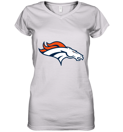 Denver Broncos NFL Pro Line Gray Victory Women's V-Neck T-Shirt