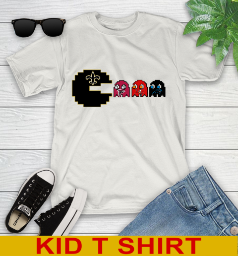 New Orleans Saints NFL Football Pac Man Champion Youth T-Shirt 13 New Orleans Saints NFL Football Pac Man Champion Youth T-Shirt - Image 13