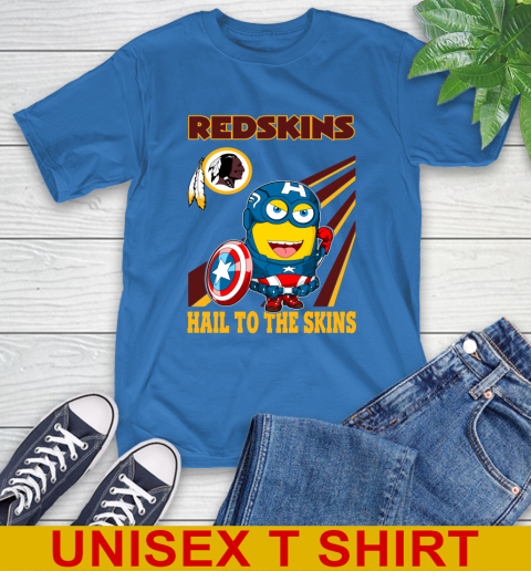 NFL Football Washington Redskins Captain America Marvel Avengers Minion Hail To The Skín Shirt T-Shirt 11