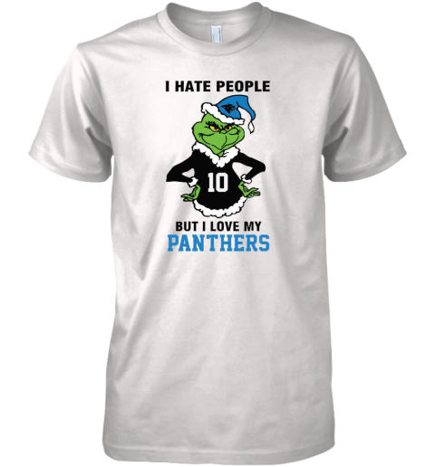 I Hate People But I Love My Panthers Carolina Panthers NFL Teams Premium Men's T-Shirt