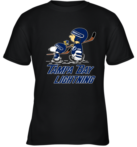 Let's Play Tampa Bay lightning Ice Hockey Snoopy NHL Youth T-Shirt