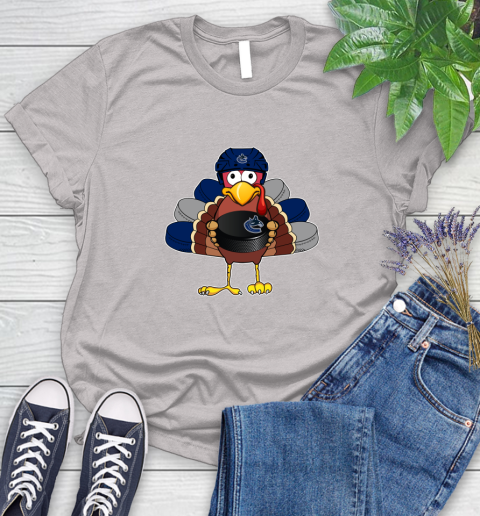 Vancouver Canucks Turkey Thanksgiving Day Women's T-Shirt 10