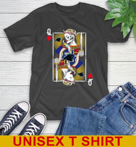 NFL Football Carolina Panthers The Queen Of Hearts Card Shirt T-Shirt
