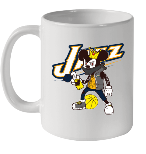 Utah Jazz NBA Basketball Mickey Peace Sign Sports Ceramic Mug 11oz