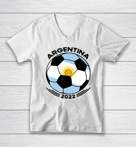 Argentina World Cup Champions 2022 Argentina Soccer V-Neck T-Shirt