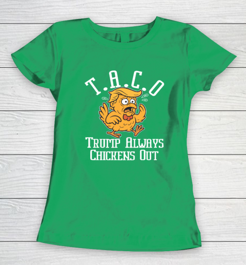 ChickenTtaco Trump Always Chickens Out Women's T-Shirt 4