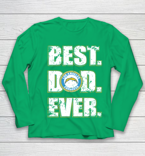 NFL Los Angeles Chargers Football Best Dad Ever Family Shirt Youth Long Sleeve 4