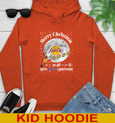 Los Angeles Lakers Merry Christmas To All And To Lakers A Good Season NBA Basketball Sports Youth Hoodie 4