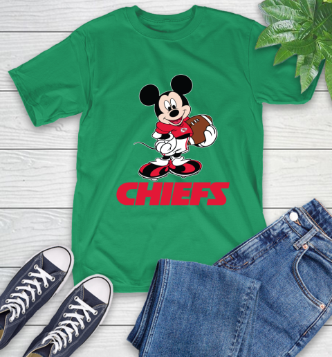 NFL Football Kansas City Chiefs Cheerful Mickey Mouse Shirt T-Shirt 8