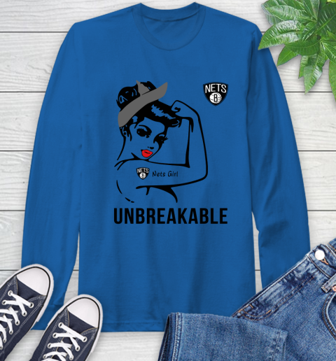NBA Brooklyn Nets Girl Unbreakable Basketball Sports Long Sleeve T-Shirt 7