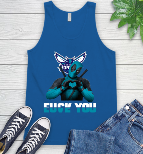 NBA Charlotte Hornets Deadpool Love You Fuck You Basketball Sports Tank Top 4
