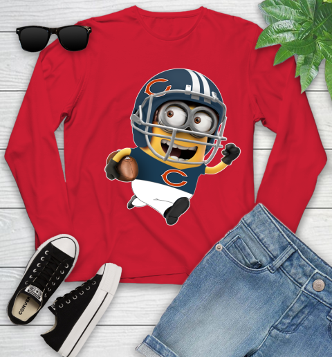 NFL Chicago Bears Minions Disney Football Sports Youth Long Sleeve 11