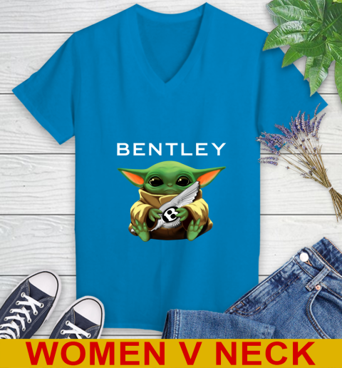 Star Wars Baby Yoda Hugs Bentley Car Shirt 79