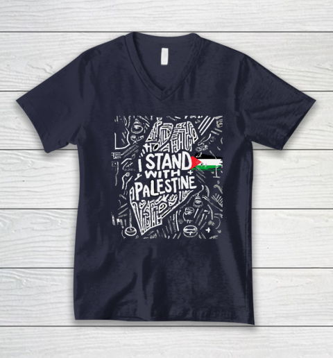 I Stand With Palestine Quote Free Palestine V-Neck T-Shirt 2