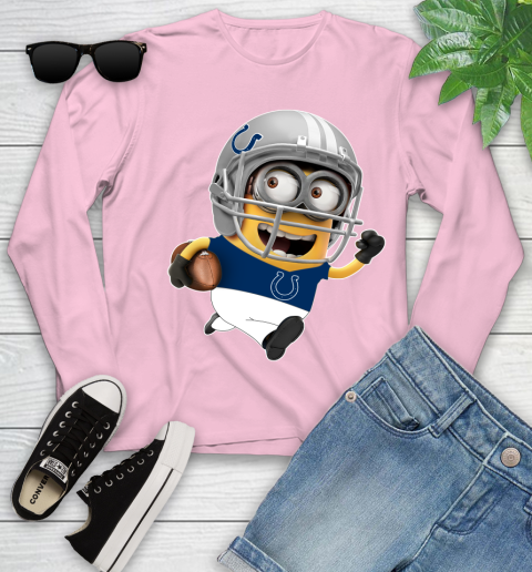 NFL Indianapolis Colts Minions Disney Football Sports Youth Long Sleeve Tee For Sports