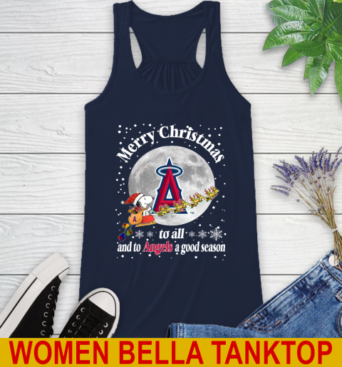 Los Angeles Angels Merry Christmas To All And To Angels A Good Season MLB Baseball Sports Racerback Tank 9