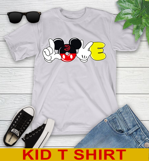 Atlanta Hawks NBA Basketball Love Mickey Disney Sports Youth T-Shirt 5