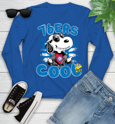 NBA Basketball Philadelphia 76ers Cool Snoopy Shirt Youth Long Sleeve 9
