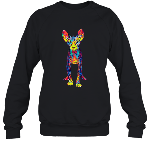 Cool Sphynx Cat T Shirt Full Body Sweatshirt