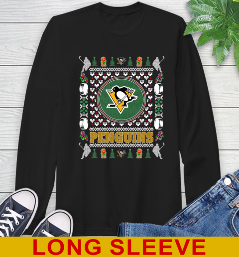 Pittsburgh Penguins Merry Christmas NHL Hockey Loyal Fan Long Sleeve T-Shirt