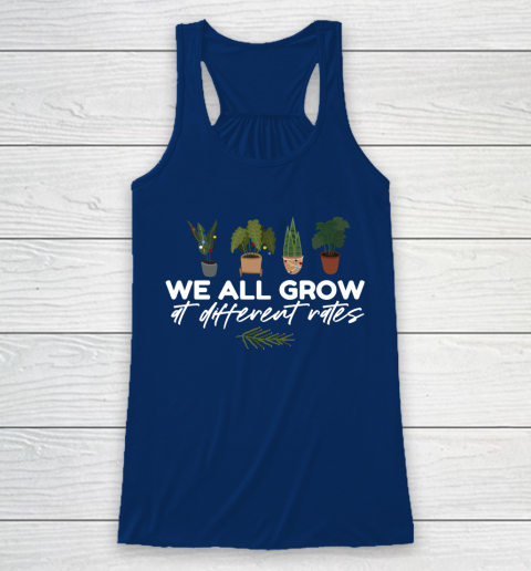 We All Grow At Different Rates, Special Education Teacher Autism Awareness Racerback Tank 6