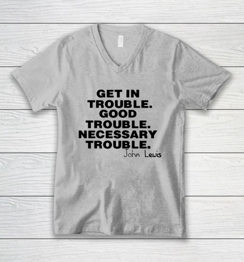 Good Trouble Necessary Trouble John Lewis V-Neck T-Shirt 2