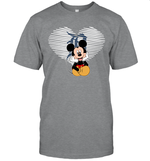 MLB Baseball Detroit Tigers Cheerful Mickey Disney Shirt Youth T