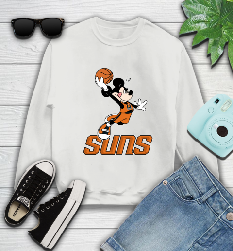 NBA Basketball Phoenix Suns Cheerful Mickey Mouse Shirt Sweatshirt 5