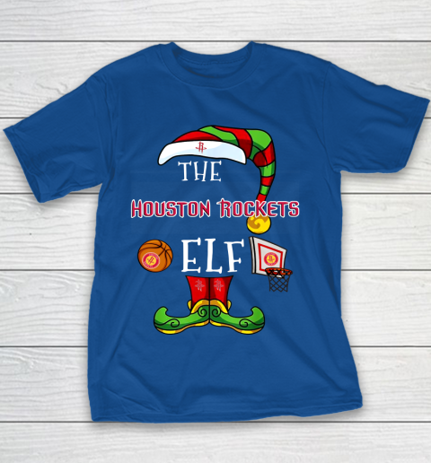 Houston Rockets Christmas ELF Funny NBA Youth T-Shirt 6
