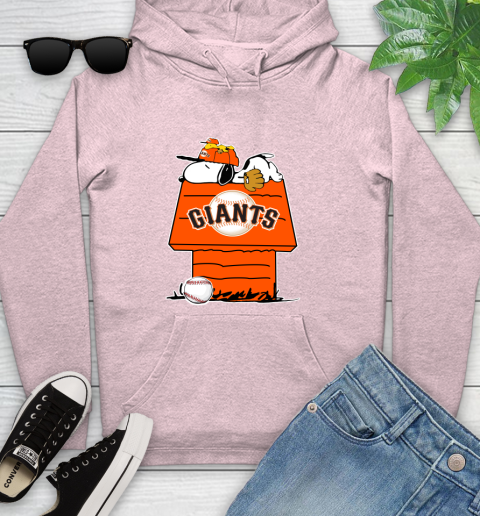MLB San Francisco Giants Snoopy Woodstock The Peanuts Movie Baseball T Shirt_000 Youth Hoodie 10