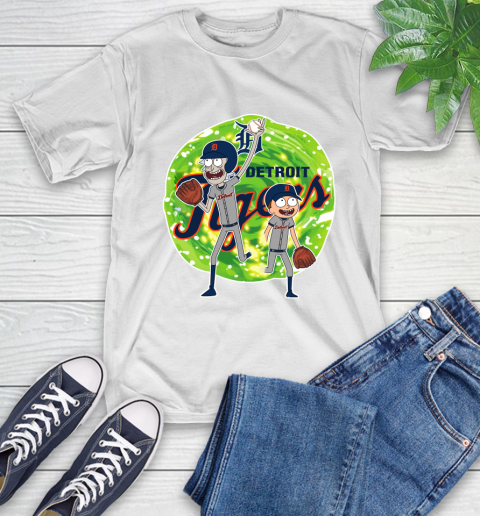 MLB Detroit Tigers Rick And Morty Baseball Sports T-Shirt