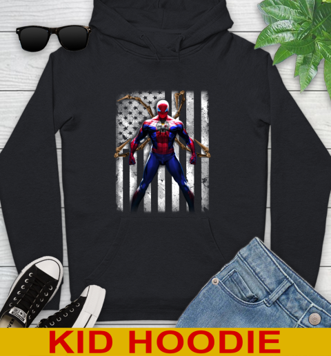 NFL Football Pittsburgh Steelers Spider Man Avengers Marvel American Flag Shirt (1) Youth Hoodie