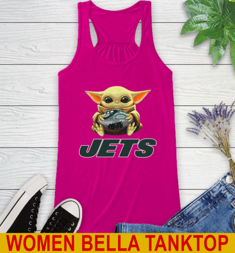 NFL Football New York Jets Baby Yoda Star Wars Shirt Racerback Tank - Image 9