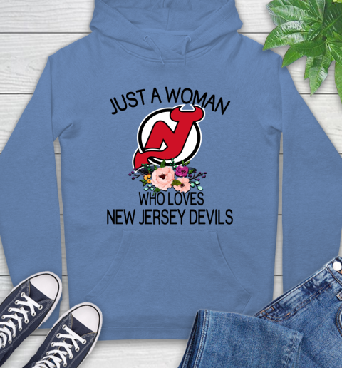 NHL Just A Woman Who Loves New Jersey Devils Hockey Sports Hoodie 9